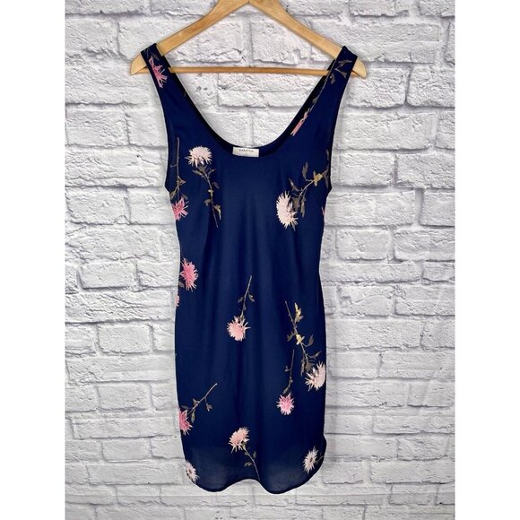 BABATON Women's Navy Sleeveless Floral Dress Small - Picture 1 of 5